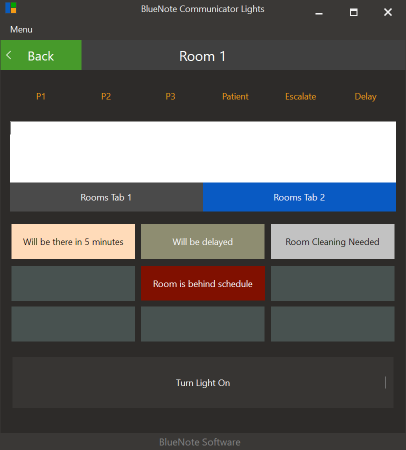 Room 1 Light Actions