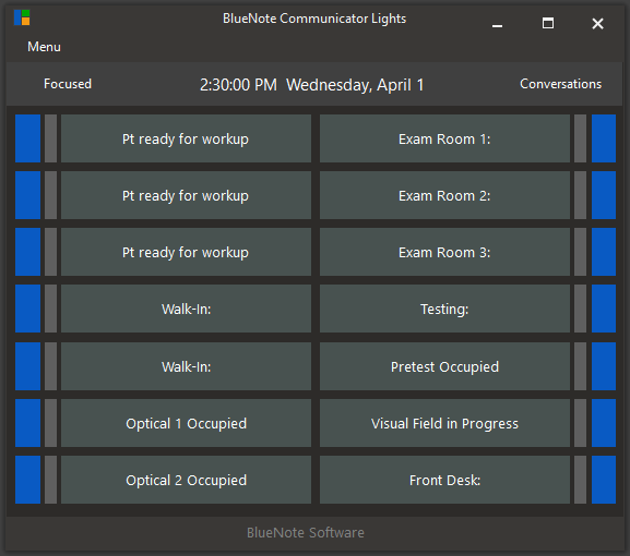 BlueNote Communicator Lights Eyecare